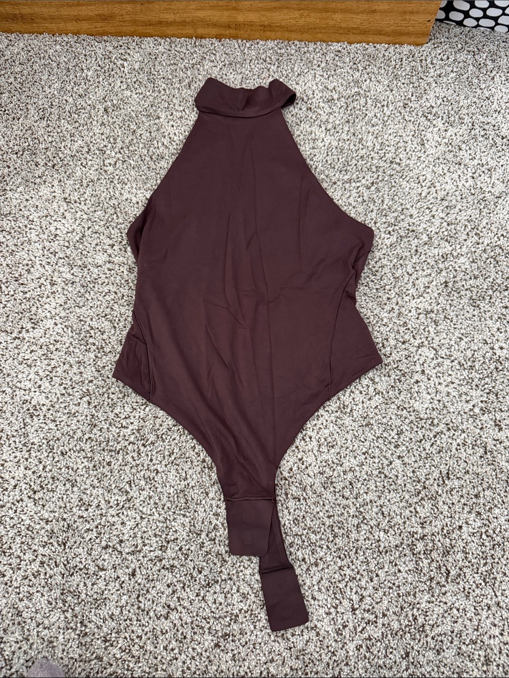 lululemon athletica High-Neck Brown One-Piece Bodysuit